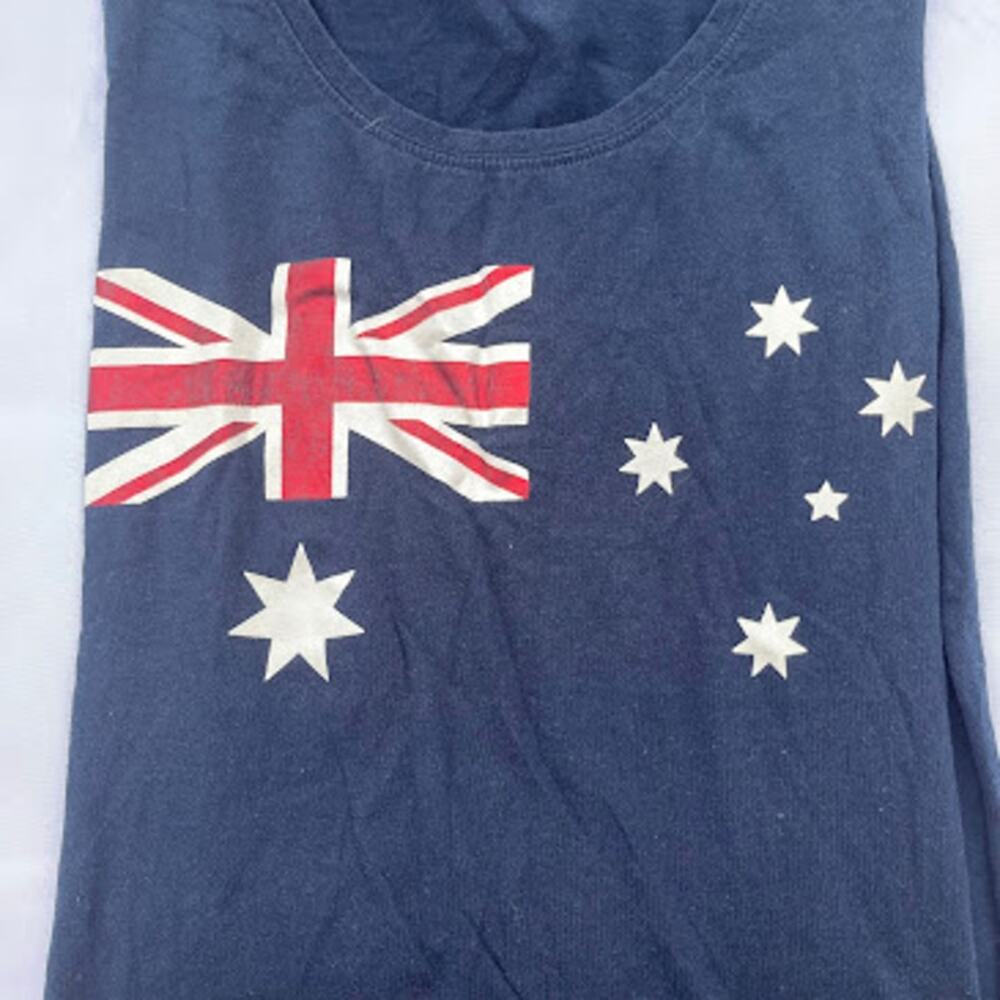 Australia Flag Tank Top Open Side Tied Sides - Picture 2 of 7